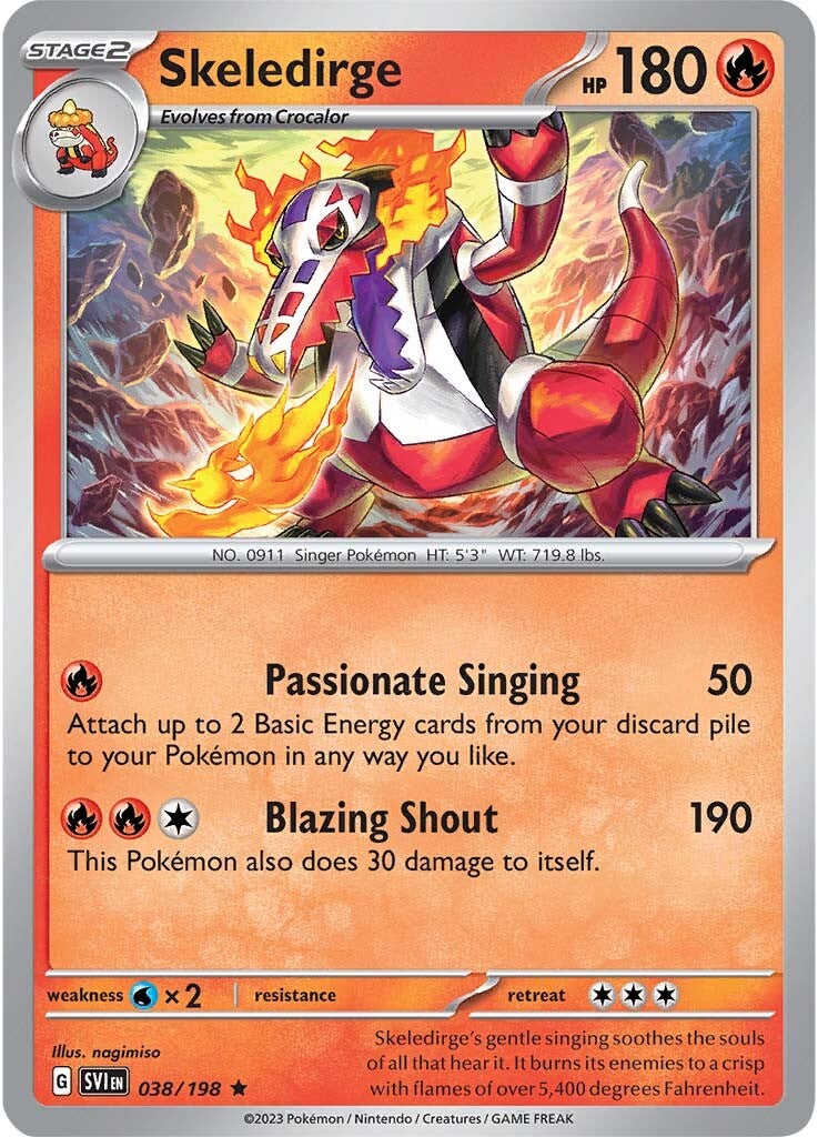 Skeledirge (038/198) [Scarlet & Violet: Base Set] - Pokémon - Card Brawlers | Quebec | Canada |