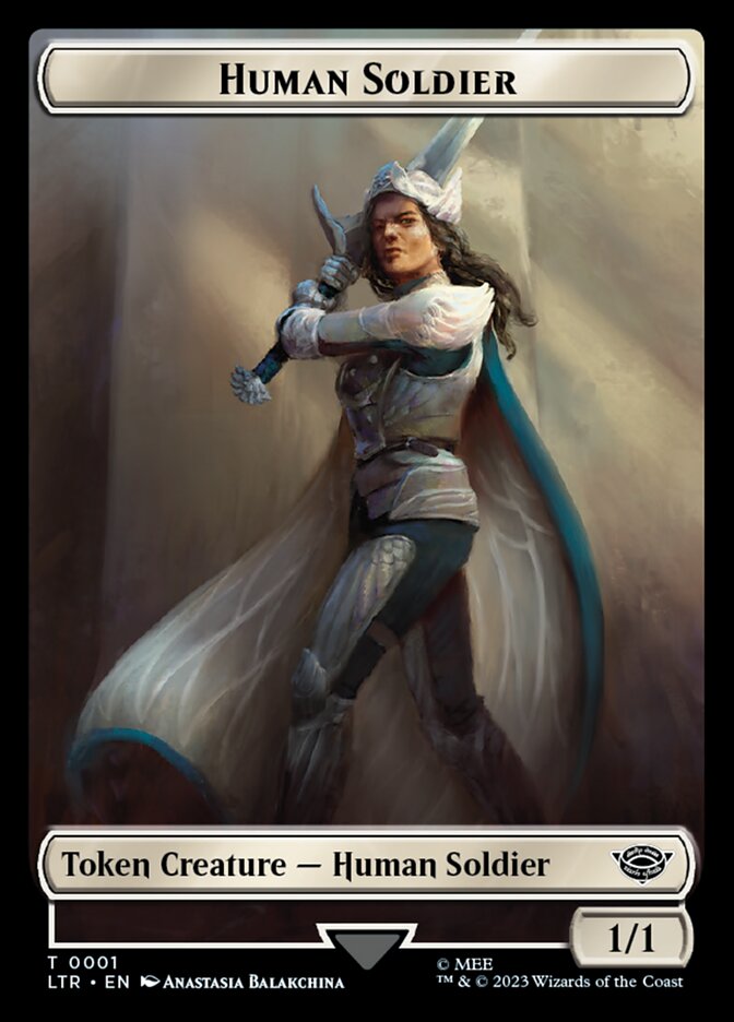 Human Soldier Token (01) [The Lord of the Rings: Tales of Middle-Earth Tokens] - Magic: The Gathering - Card Brawlers | Quebec | Canada |