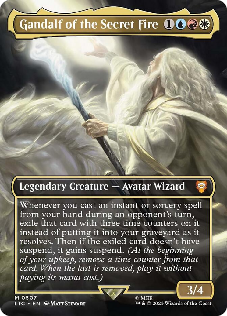 Gandalf of the Secret Fire (Borderless) [The Lord of the Rings: Tales of Middle-Earth Commander] - Magic: The Gathering - Card Brawlers | Quebec | Canada |
