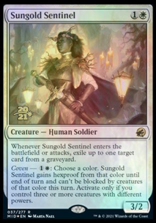 Sungold Sentinel [Innistrad: Midnight Hunt Prerelease Promos] - Magic: The Gathering - Card Brawlers | Quebec | Canada |