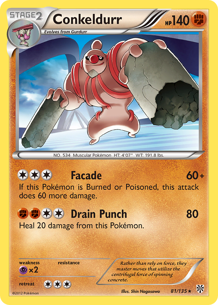 Conkeldurr (81/135) [Black & White: Plasma Storm] - Pokémon - Card Brawlers | Quebec | Canada |
