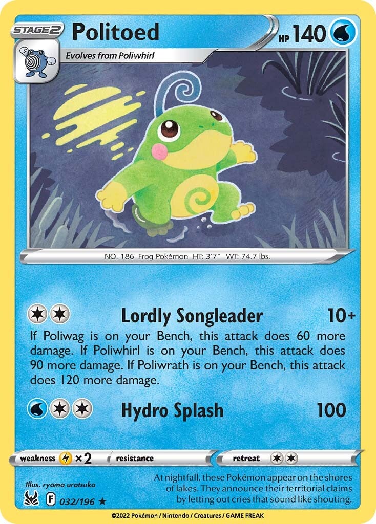Politoed (032/196) [Sword & Shield: Lost Origin] - Pokémon - Card Brawlers | Quebec | Canada |