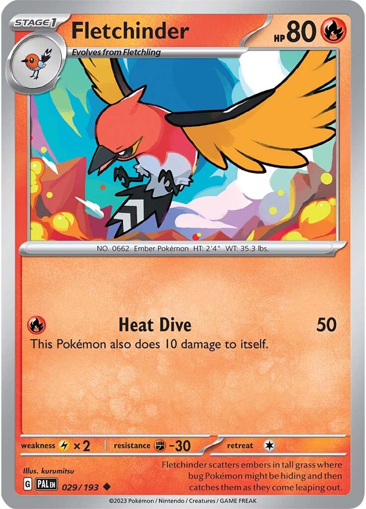 Fletchinder (029/193) [Scarlet & Violet: Paldea Evolved] - Pokémon - Card Brawlers | Quebec | Canada |