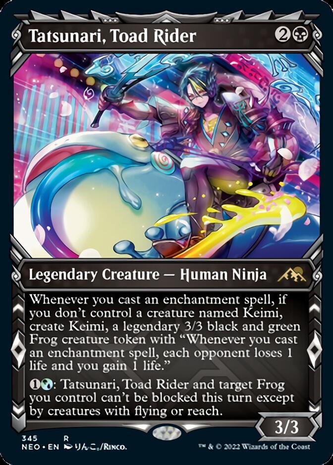 Tatsunari, Toad Rider (Showcase Ninja) [Kamigawa: Neon Dynasty] - Magic: The Gathering - Card Brawlers | Quebec | Canada |