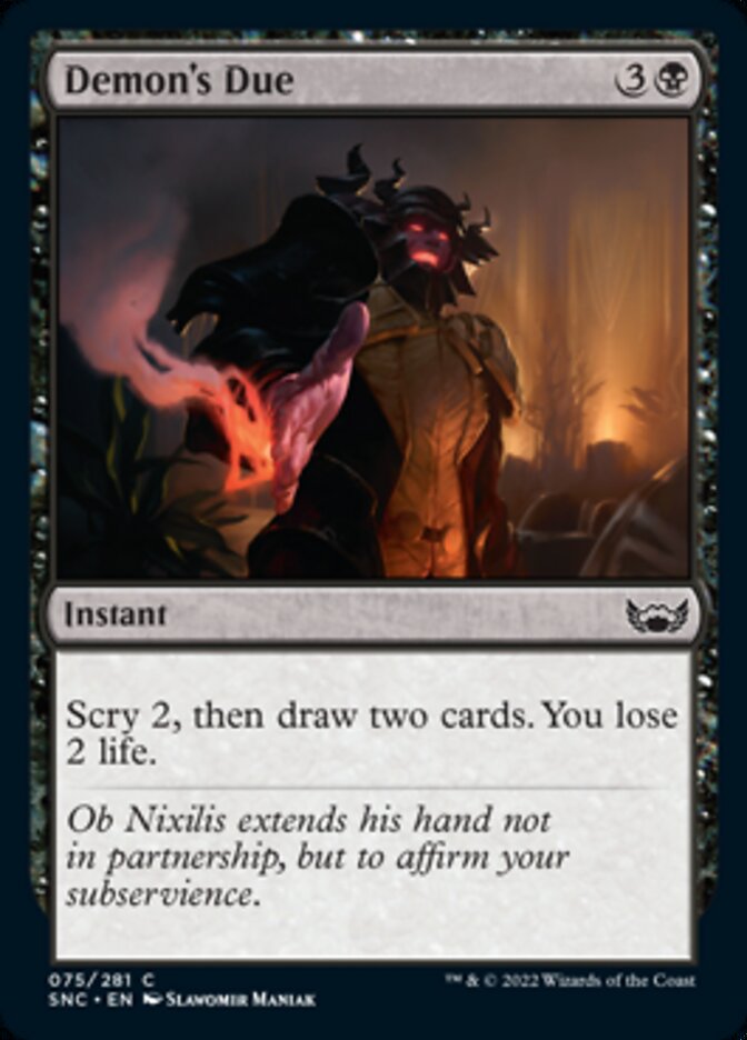 Demon's Due [Streets of New Capenna] - Magic: The Gathering - Card Brawlers | Quebec | Canada |