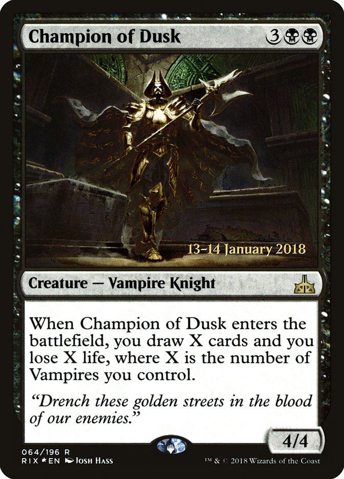 Champion of Dusk [Rivals of Ixalan Prerelease Promos] - Magic: The Gathering - Card Brawlers | Quebec | Canada |