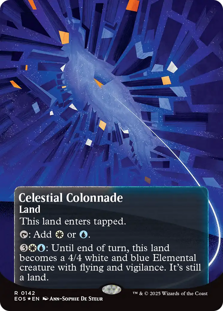 Celestial Colonnade (0142) (Borderless) (Galaxy Foil) [Edge of Eternities: Stellar Sights] - Magic: The Gathering - Card Brawlers | Quebec | Canada |