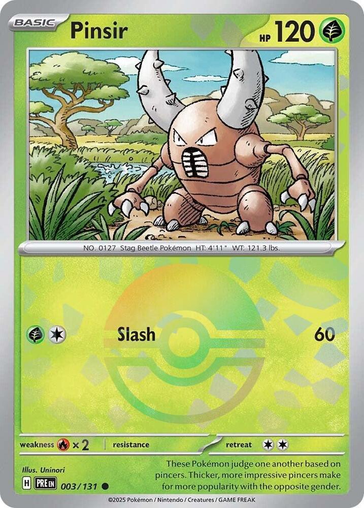 Pinsir (003/131) (Poke Ball Pattern) [Scarlet & Violet: Prismatic Evolutions] - Pokémon - Card Brawlers | Quebec | Canada |