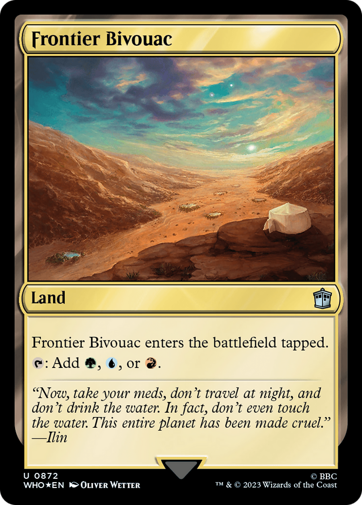 Frontier Bivouac (Surge Foil) [Doctor Who] - Magic: The Gathering - Card Brawlers | Quebec | Canada |