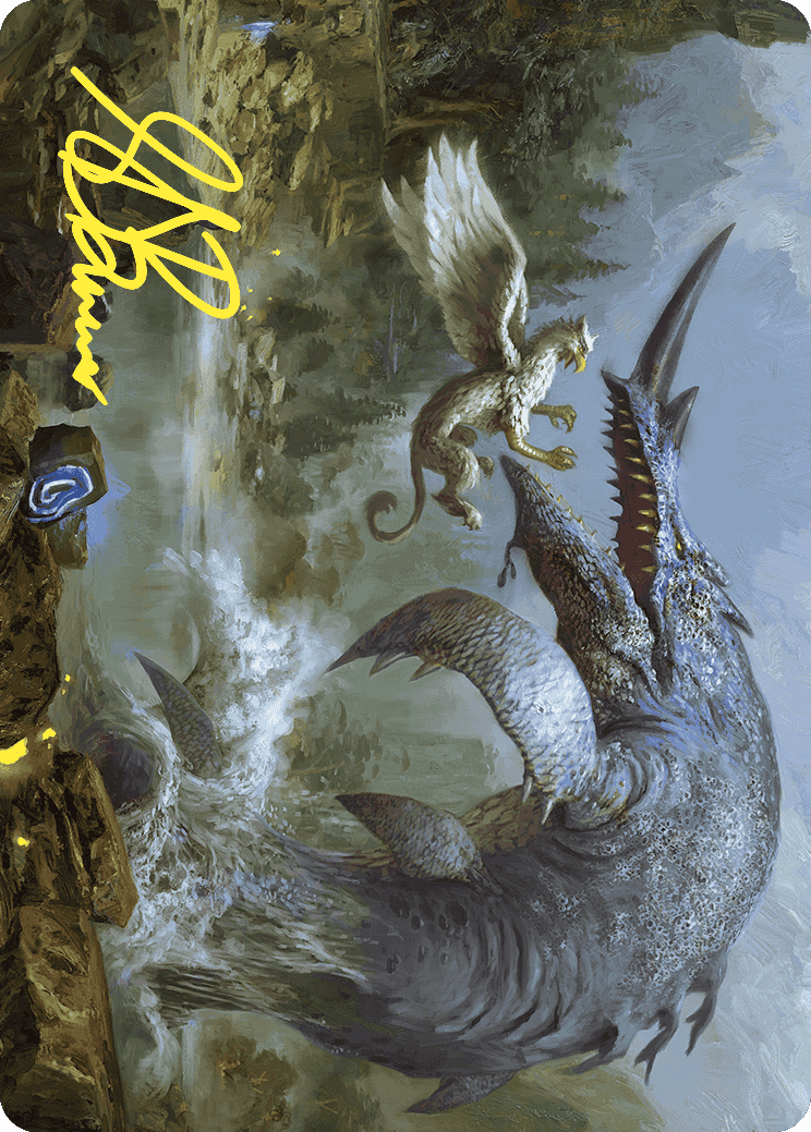 Horned Loch-Whale Art Card (Gold-Stamped Signature) [Wilds of Eldraine Art Series] - Magic: The Gathering - Card Brawlers | Quebec | Canada |