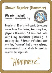 1996 Shawn "Hammer" Regnier Biography Card [World Championship Decks] - Magic: The Gathering - Card Brawlers | Quebec | Canada |
