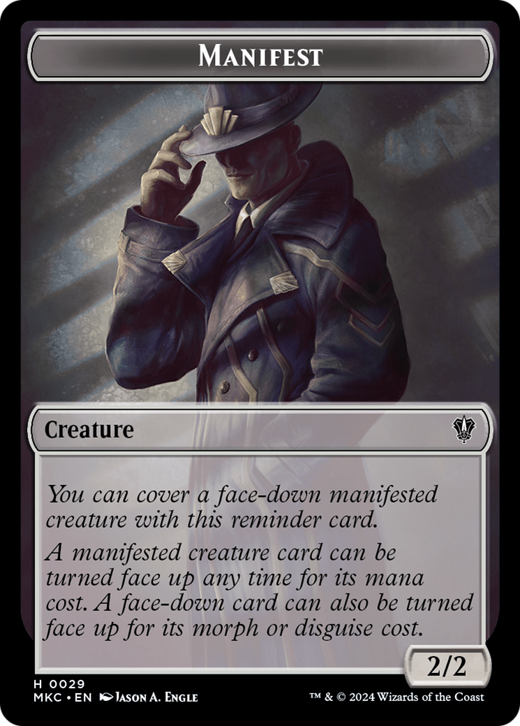 Insect (0016) // Manifest Double-Sided Token [Murders at Karlov Manor Commander Tokens] - Magic: The Gathering - Card Brawlers | Quebec | Canada |