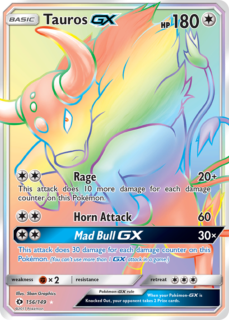 Tauros GX (156/149) [Sun & Moon: Base Set] - Pokémon - Card Brawlers | Quebec | Canada |