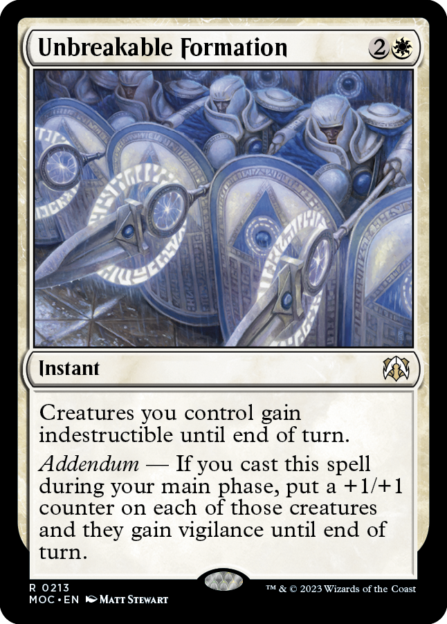 Unbreakable Formation [March of the Machine Commander] - Magic: The Gathering - Card Brawlers | Quebec | Canada |