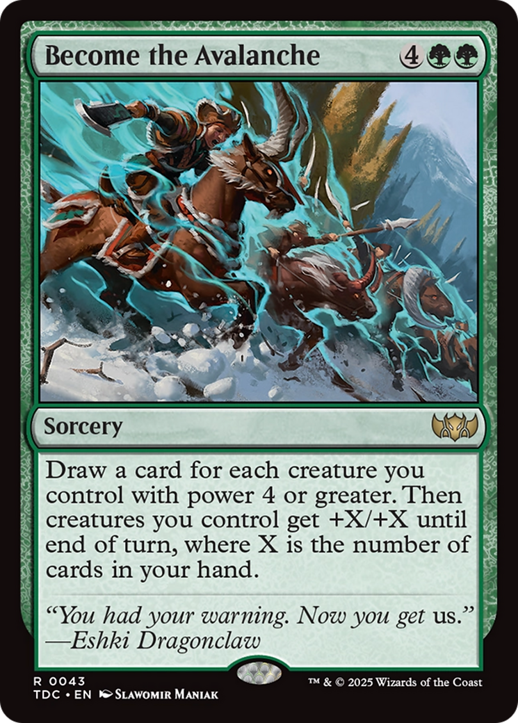 Become the Avalanche [Tarkir: Dragonstorm Commander] - Magic: The Gathering - Card Brawlers | Quebec | Canada |