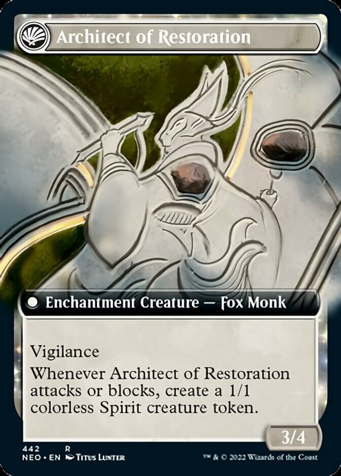 The Restoration of Eiganjo // Architect of Restoration (Extended Art) [Kamigawa: Neon Dynasty] - Magic: The Gathering - Card Brawlers | Quebec | Canada |