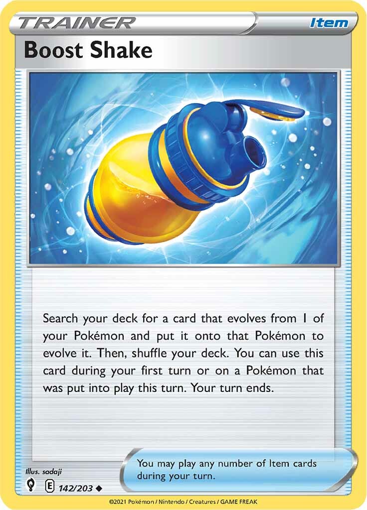 Boost Shake (142/203) [Sword & Shield: Evolving Skies] - Pokémon - Card Brawlers | Quebec | Canada |