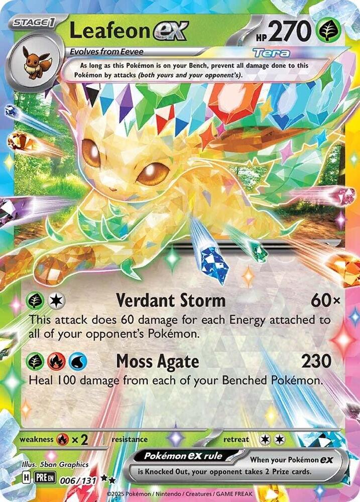 Leafeon ex (006/131) [Scarlet & Violet: Prismatic Evolutions] - Pokémon - Card Brawlers | Quebec | Canada |
