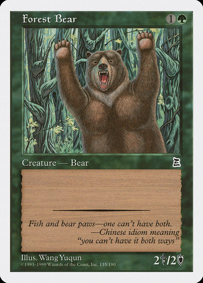 Forest Bear [Portal Three Kingdoms] - Magic: The Gathering - Card Brawlers | Quebec | Canada |