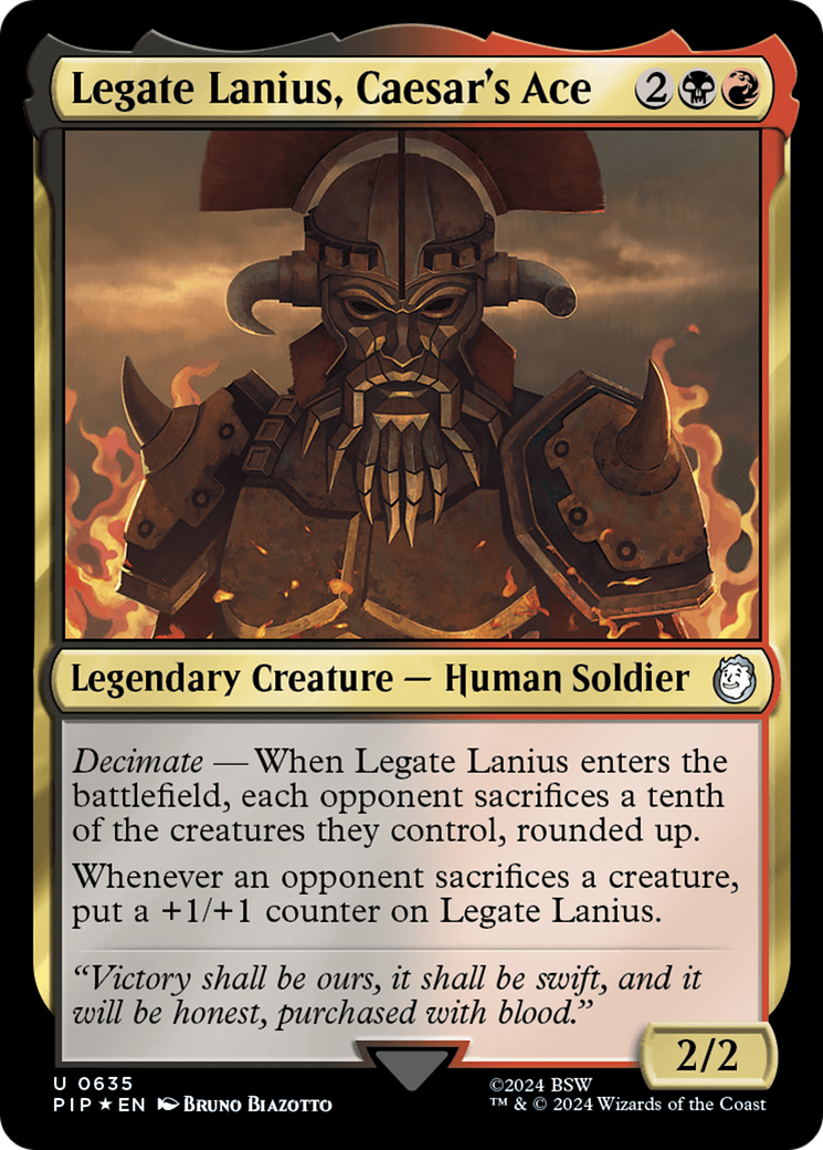 Legate Lanius, Caesar's Ace (Surge Foil) [Fallout] - Magic: The Gathering - Card Brawlers | Quebec | Canada |
