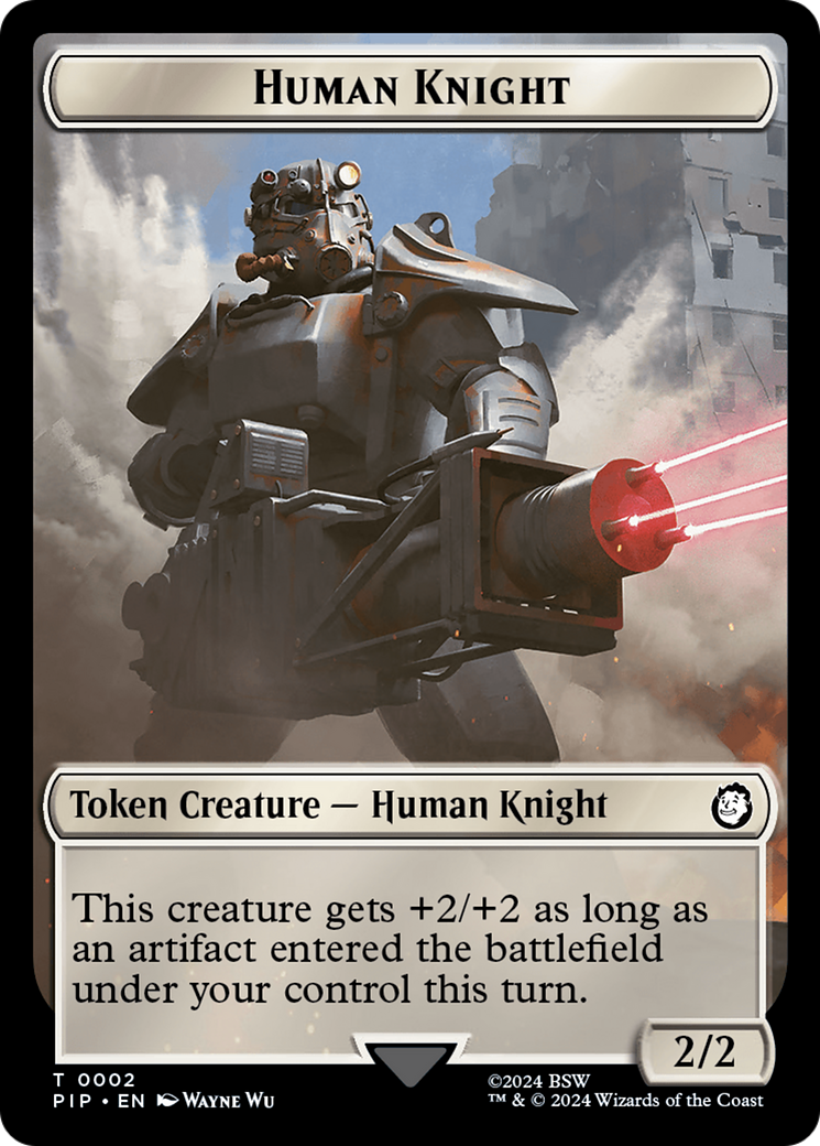 Junk // Human Knight Double-Sided Token [Fallout Tokens] - Magic: The Gathering - Card Brawlers | Quebec | Canada |