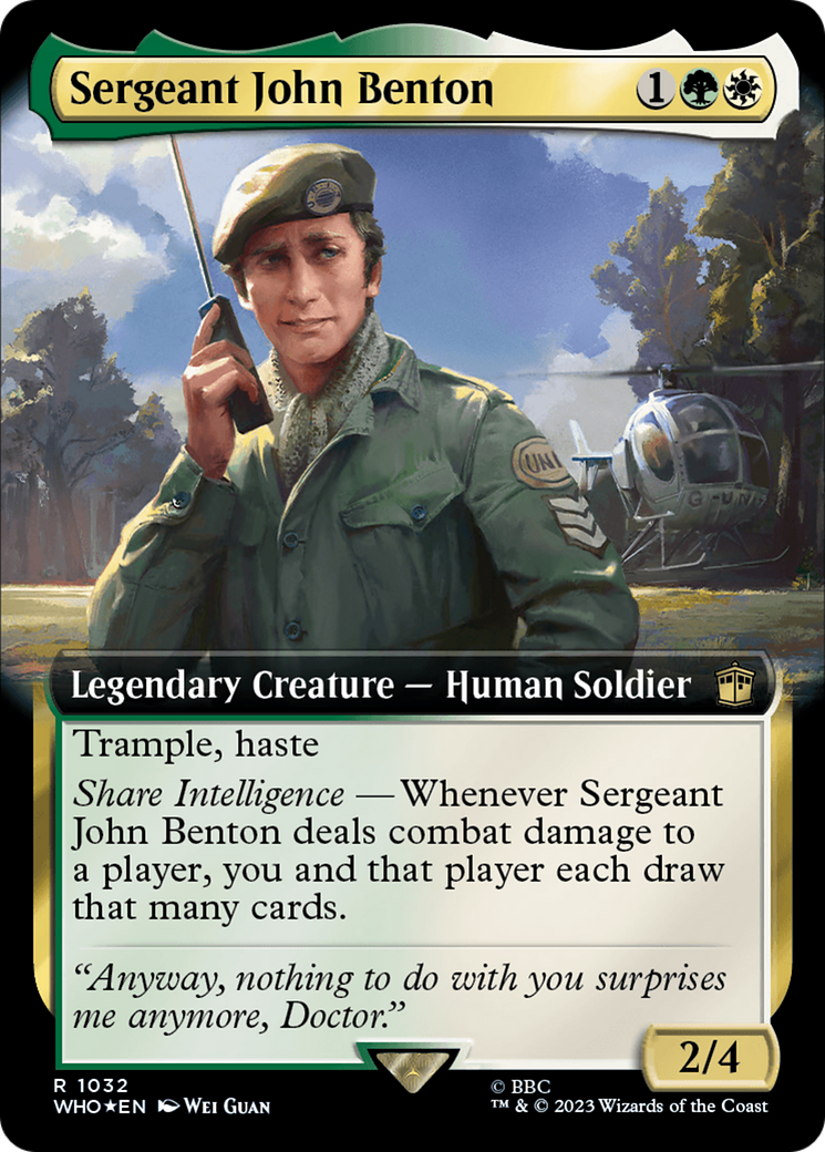 Sergeant John Benton (Extended Art) (Surge Foil) [Doctor Who] - Magic: The Gathering - Card Brawlers | Quebec | Canada |