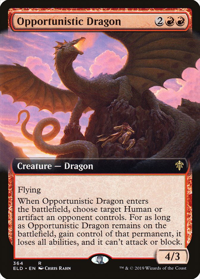 Opportunistic Dragon (Extended Art) [Throne of Eldraine] - Magic: The Gathering - Card Brawlers | Quebec | Canada |