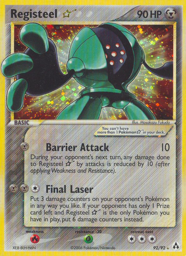 Registeel Star (92/92) [EX: Legend Maker] - Pokémon - Card Brawlers | Quebec | Canada |