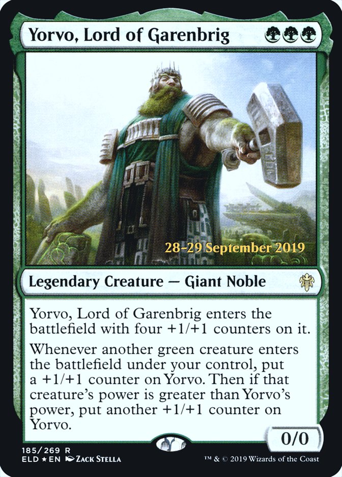Yorvo, Lord of Garenbrig [Throne of Eldraine Prerelease Promos] - Magic: The Gathering - Card Brawlers | Quebec | Canada |