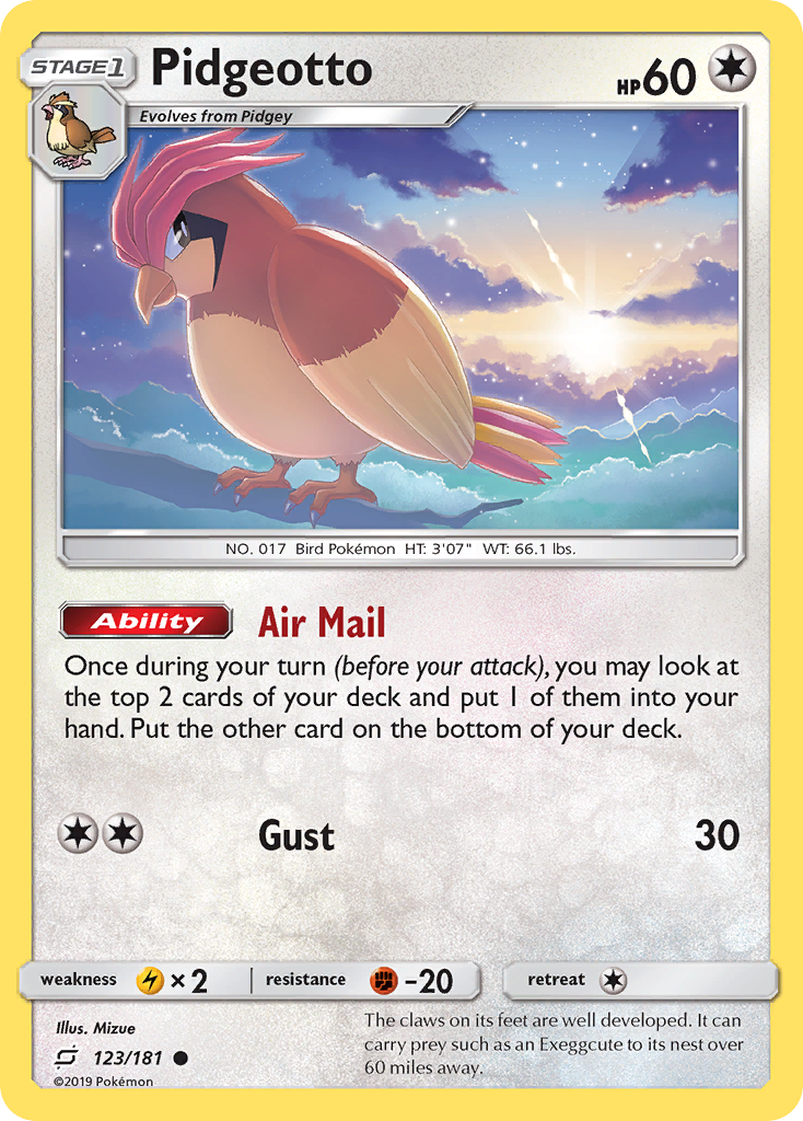 Pidgeotto (123/181) [Sun & Moon: Team Up] - Pokémon - Card Brawlers | Quebec | Canada |