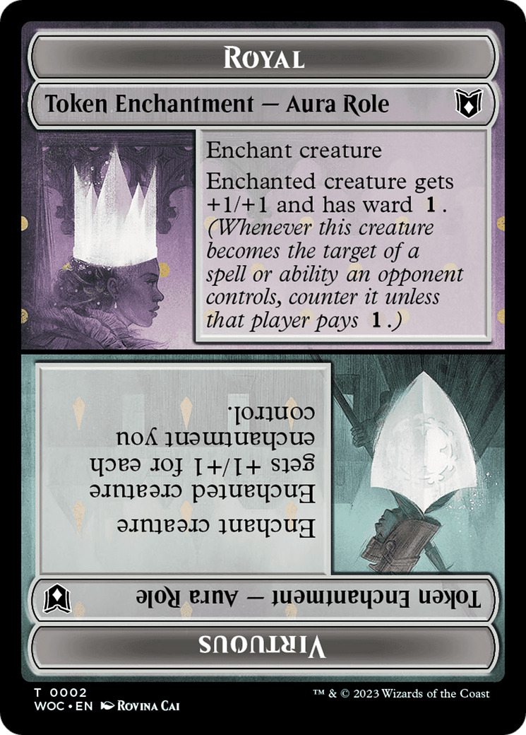 Copy // Royal Role / Virtuous Role Double-Sided Token [Wilds of Eldraine Commander Tokens] - Magic: The Gathering - Card Brawlers | Quebec | Canada |