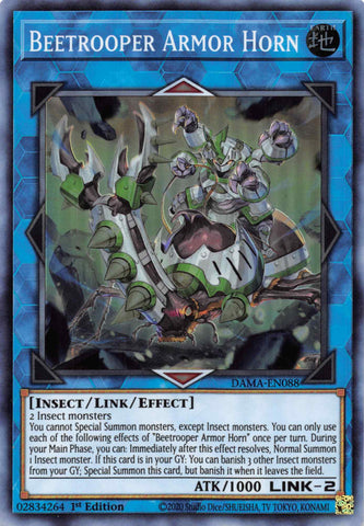 Beetrooper Armor Horn [DAMA-EN088] Super Rare - Yu-Gi-Oh! - Card Brawlers | Quebec | Canada |