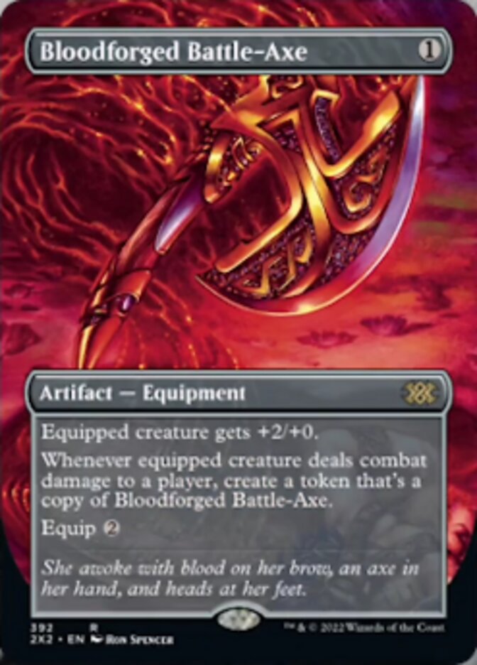 Bloodforged Battle-Axe (Borderless Alternate Art) [Double Masters 2022] - Magic: The Gathering - Card Brawlers | Quebec | Canada |