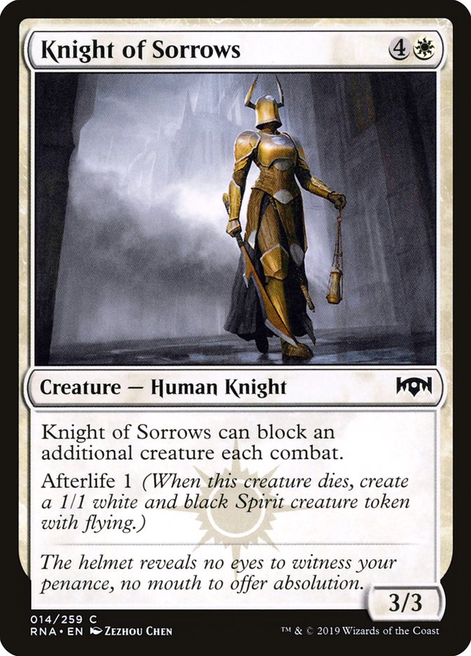 Knight of Sorrows [Ravnica Allegiance] - Magic: The Gathering - Card Brawlers | Quebec | Canada |