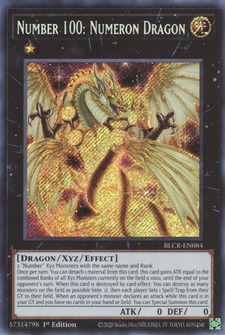 Numéro 100 : Dragon Numeron [BLCR-EN084] Secret Rare 