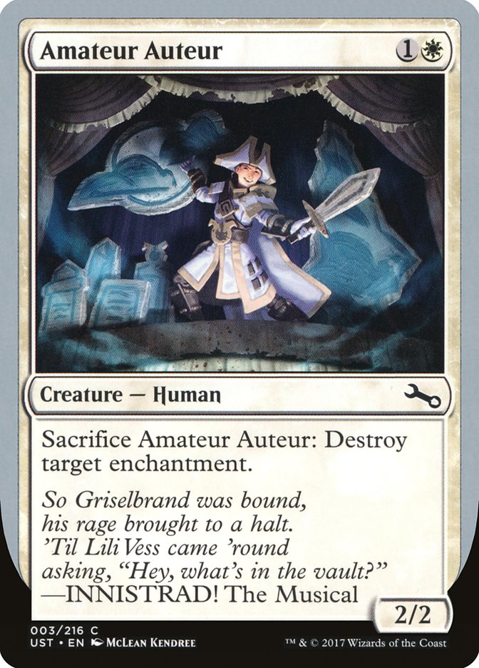 Amateur Auteur (INNISTRAD! The Musical) [Unstable] - Magic: The Gathering - Card Brawlers | Quebec | Canada |