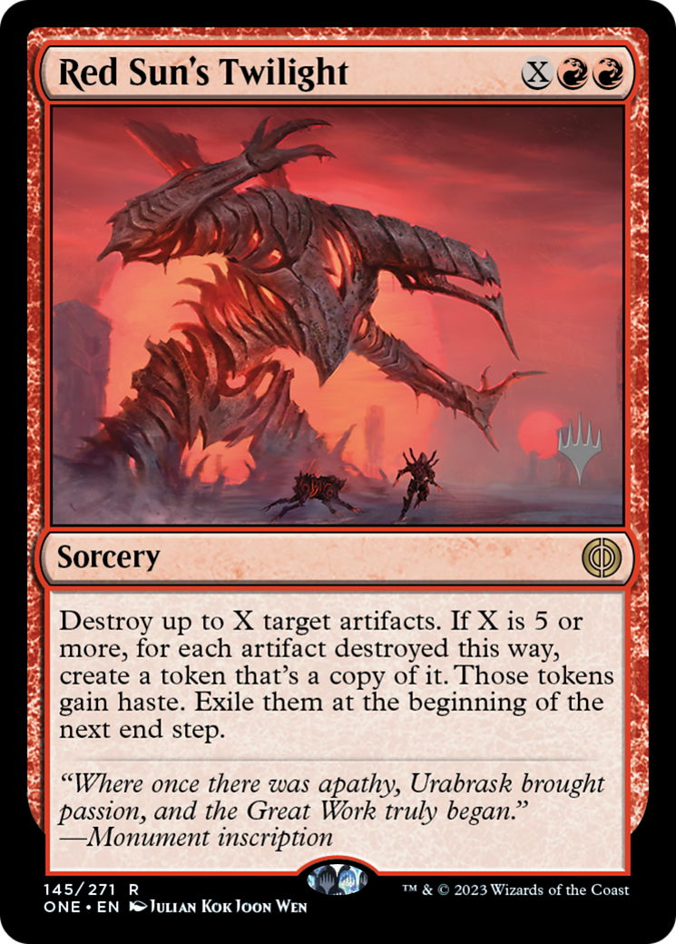 Red Sun's Twilight (Promo Pack) [Phyrexia: All Will Be One Promos] - Magic: The Gathering - Card Brawlers | Quebec | Canada |