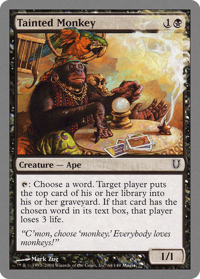 Tainted Monkey [Unhinged] - Magic: The Gathering - Card Brawlers | Quebec | Canada |