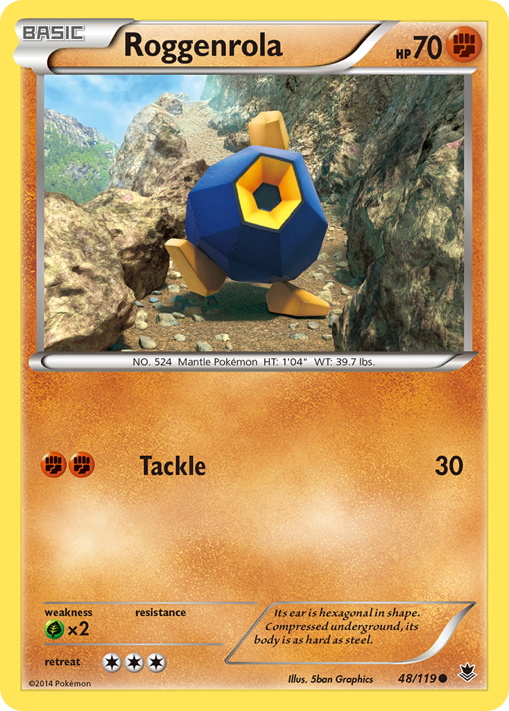 Roggenrola (48/119) [XY: Phantom Forces] - Pokémon - Card Brawlers | Quebec | Canada |