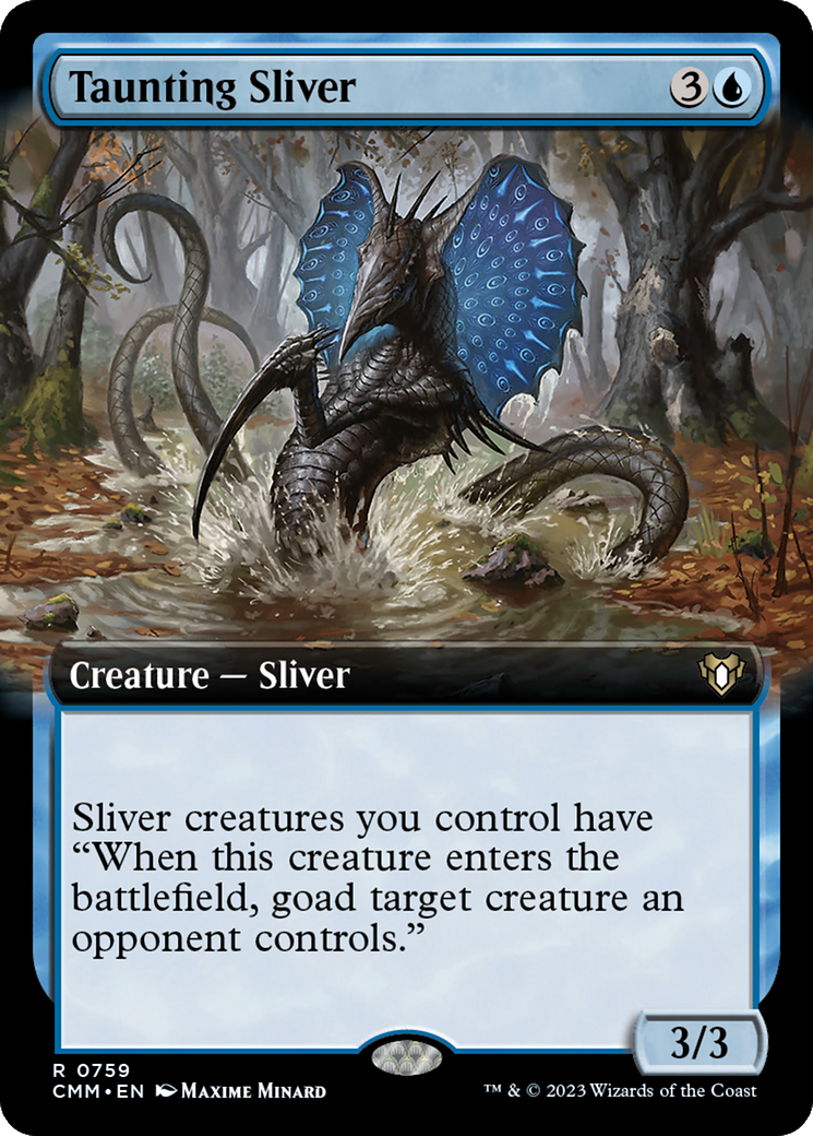 Taunting Sliver (Extended Art) [Commander Masters] - Magic: The Gathering - Card Brawlers | Quebec | Canada |