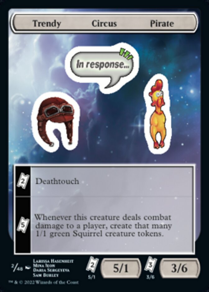 Trendy Circus Pirate [Unfinity Stickers] - Magic: The Gathering - Card Brawlers | Quebec | Canada |