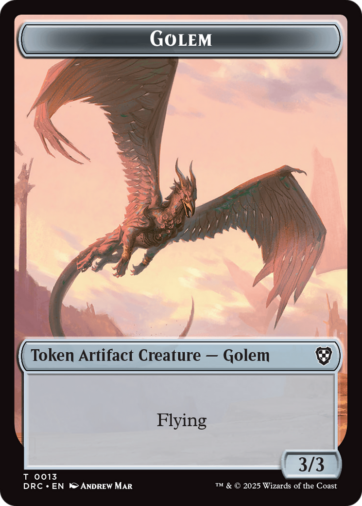 Construct // Golem (0013) Double-Sided Token [Aetherdrift Commander Tokens] - Magic: The Gathering - Card Brawlers | Quebec | Canada |