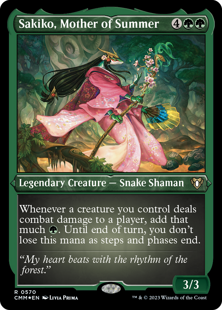 Sakiko, Mother of Summer (Foil Etched) [Commander Masters] - Magic: The Gathering - Card Brawlers | Quebec | Canada |
