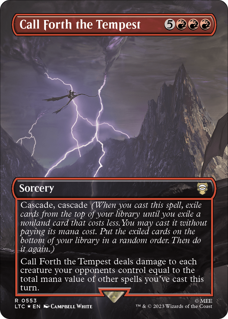 Call Forth the Tempest (Borderless) (Surge Foil) [The Lord of the Rings: Tales of Middle-Earth Commander] - Magic: The Gathering - Card Brawlers | Quebec | Canada |