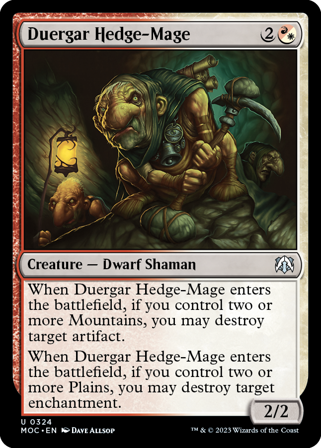 Duergar Hedge-Mage [March of the Machine Commander] - Magic: The Gathering - Card Brawlers | Quebec | Canada |
