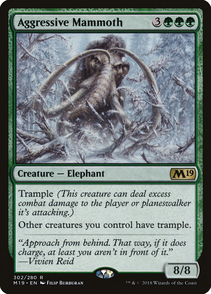 Aggressive Mammoth [Core Set 2019] - Magic: The Gathering - Card Brawlers | Quebec | Canada |
