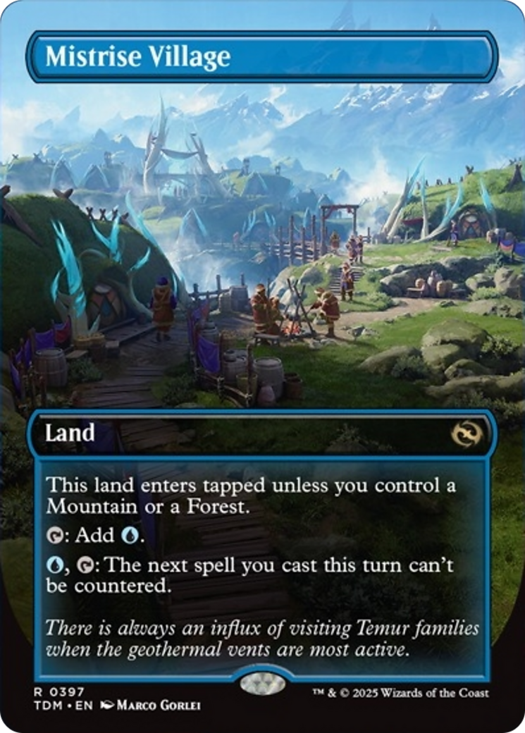 Mistrise Village (Borderless) [Tarkir: Dragonstorm] - Magic: The Gathering - Card Brawlers | Quebec | Canada |