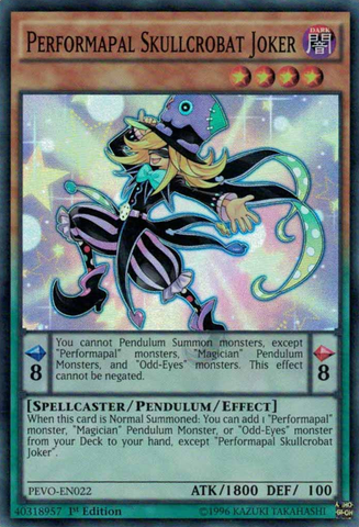 Performapal Skullcrobat Joker [PEVO-EN022] Super Rare - Yu-Gi-Oh! - Card Brawlers | Quebec | Canada |