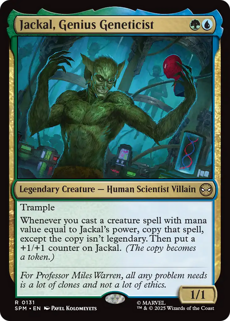 Jackal, Genius Geneticist [Marvel's Spider-Man] - Magic: The Gathering - Card Brawlers | Quebec | Canada |