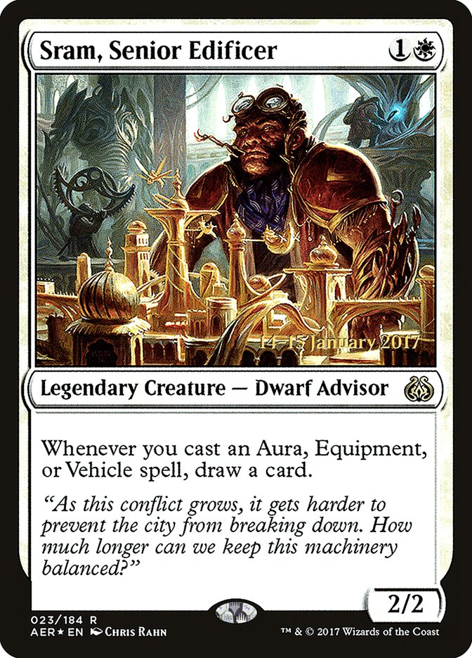 Sram, Senior Edificer [Aether Revolt Prerelease Promos] - Magic: The Gathering - Card Brawlers | Quebec | Canada |